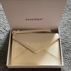 Pandora Ivory Embossed Clutch